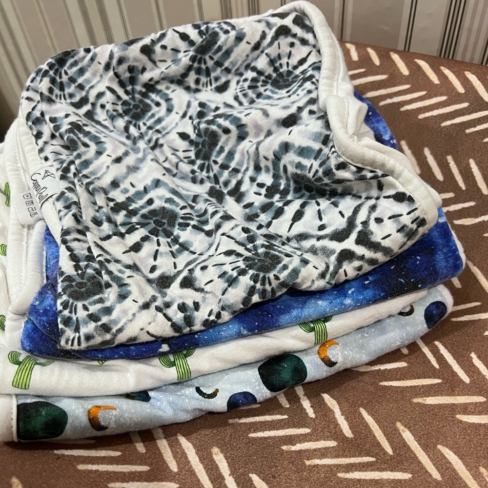 Copper Pearl burp rags (4)